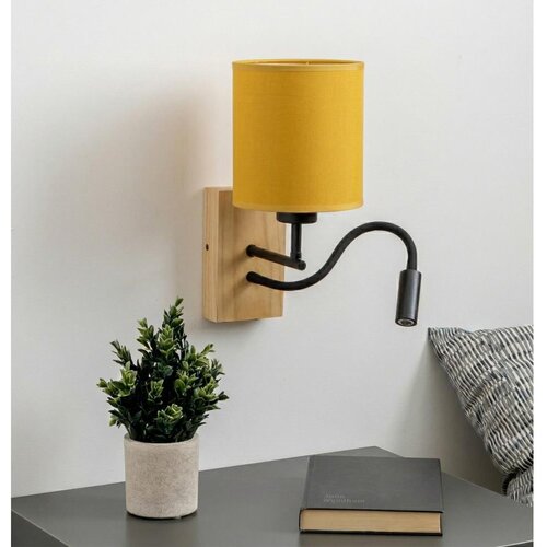  Brilagi - LED zidna lampa NUBILA WOOD 1xE27/25W/230V + LED/3W hrast/crna/žuta Cene