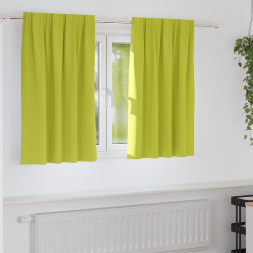 vidaXL Zavjese 2 pcs Jabukova zelena 140 x 140 cm Poliester Cene
