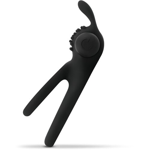 EasyToys - Men Only dvostruki vibrirajući prsten za penis sa zečjim u&amp;scaron;ima Share Ring Slike