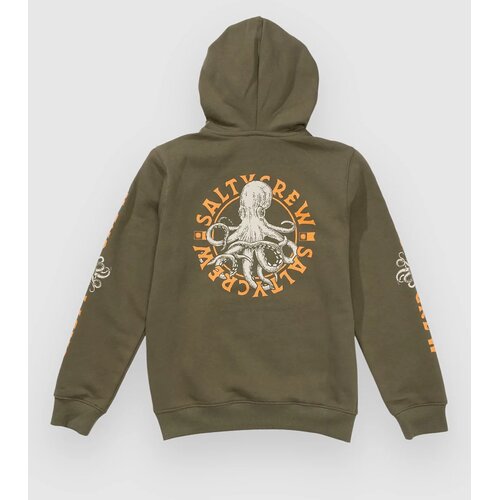 Salty Crew Tentacles Kids Pulover s kapuco dusty olive Slike