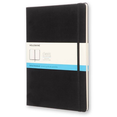 Moleskine Beležnica XL trde platnice, črna - pike Slike