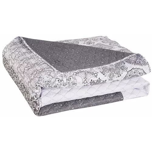DecoKing Bela in siva obojestranska posteljna prevleka iz mikrovlaken Alhambra, 260 x 240 cm