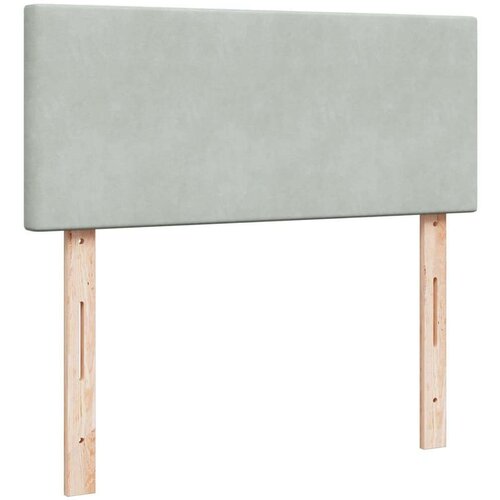 VidaXL Krevet s oprugama i madracem svjetlosivi 120x190 cm bar&amp;scaron;unasti Slike