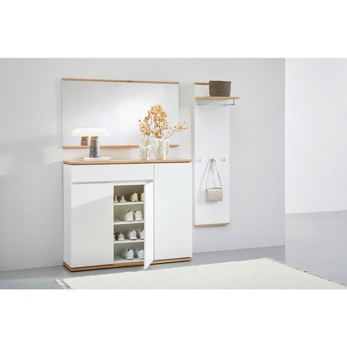 XORA STENSKO OGLEDALO, 135/74/2 cm steklo, leseni material Slike