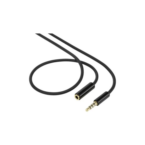 SpeaKa Professional JACK audio produžni kabel [1x JACK utikač 3.5 mm - 1x JACK utičnica 3.5 mm] 1 m crn pozlaćene utične spojnic Cijene