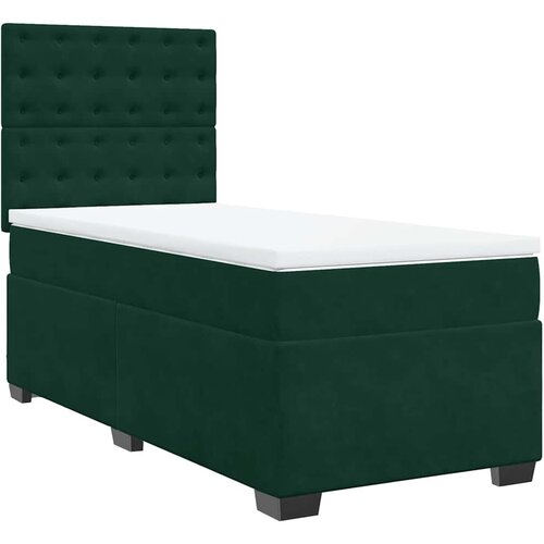 Box spring krevet s madracem tamnozeleni 80 x 200 cm bar&amp;scaron;unasti Slike