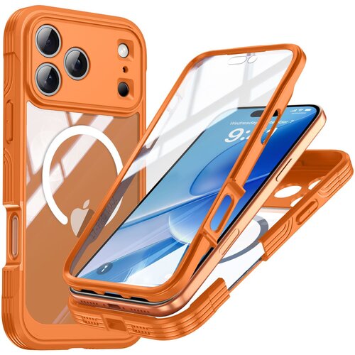 INF trpežna 9H steklena magnetna zaščitna torbica za iphone 17 pro - oranžna, (5000071354) Cene