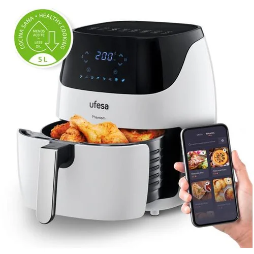 Ufesa digitalni zračni cvrtnik z WiFi Phantom, bel, 5 l, 728