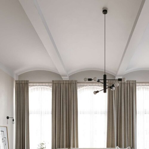  Sollux SL.0305 - Luster na sajli DUOMO 6 6xE27/60W/230V crna Slike