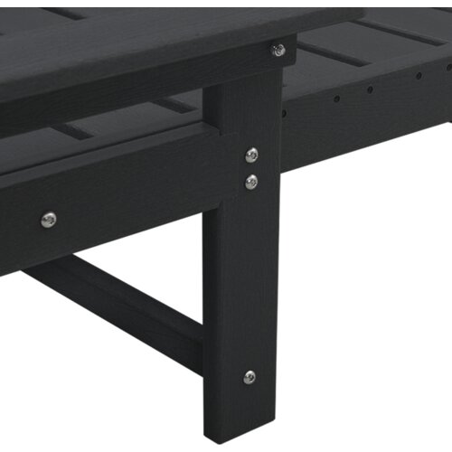 VidaXL Ležalniki na soncu 2 kosa Črn 162x53x98,5 cm HDPE Slike