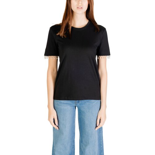 Only Majice s kratkimi rokavi ONLFILIA S/S DETAIL TEE CS JRS 15362471 Črna Slike