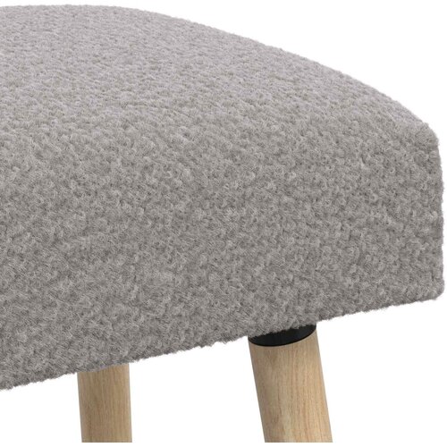  Klupa Jednobojno Svjetlosiva 60 x 40 x 45 cm Boucl&amp;eacute; Slike