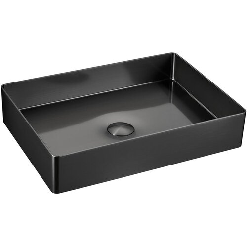 Sapho Črn umivalnik iz nerjavečega jekla 50x35 cm Aurum &amp;ndash; Slike