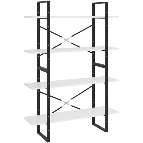  za knjige s 4 razine bijeli 100 x 30 x 140 cm drveni Slike