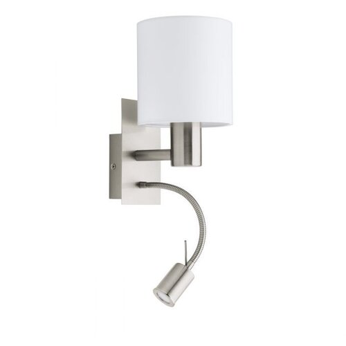 Eglo Pasteri zidna/2, e27, led 3,5w, nikl-mat/bijela Cene