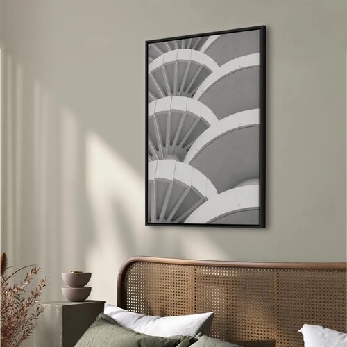  Slika - White Detail (1 Part) Vertical 80x120 U crnom drvenom okviru Slike