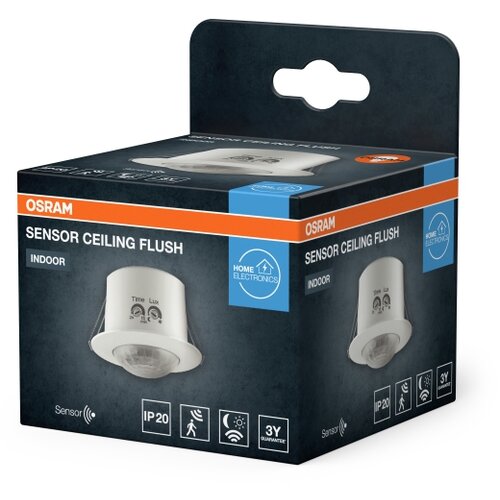 Osram senzor pokreta za spu&amp;scaron;teni plafon 360&amp;deg; flush 230V, beo Slike