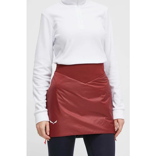 Salewa Sportska suknja Sella TirolWool boja: bordo, mini, ravna