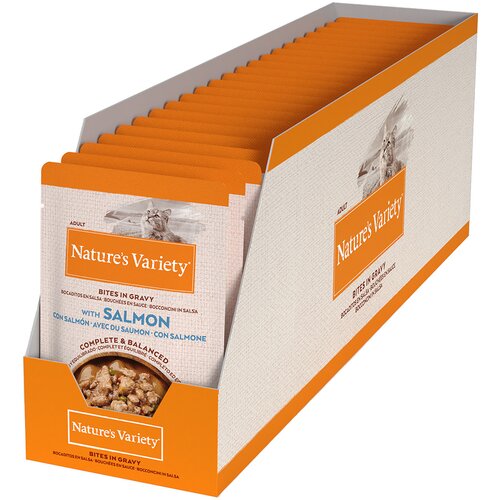 Nature's Variety koščki v omaki 22 x 85 g - z lososom Cene
