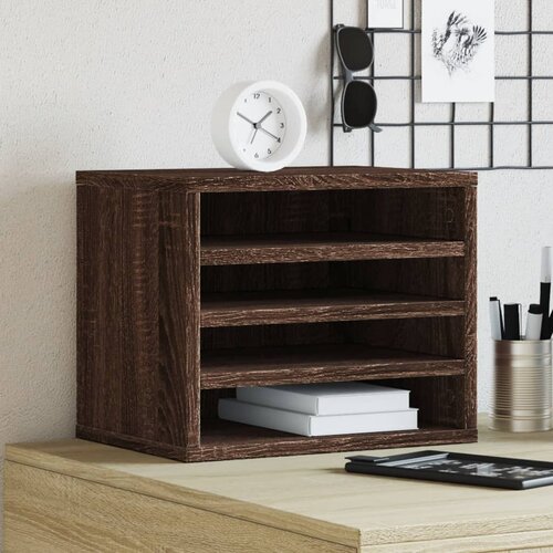 vidaXL Organizator za pisalno mizo rjavi hrast 36x26x29,5 cm inž. les Cene