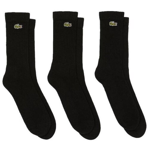 Lacoste Sport 3 Pack High Cut Socks Black/Black/Black Crna Slike
