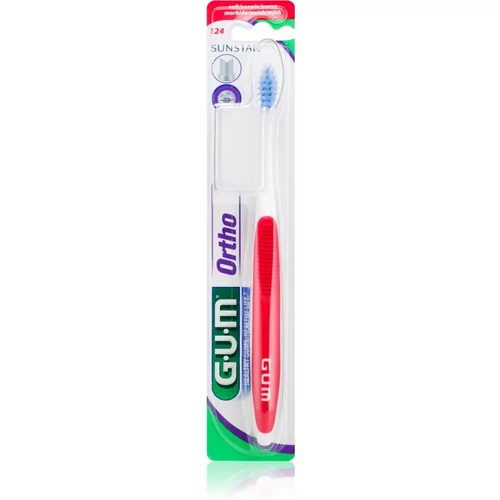 GUM Ortho 124 zobna ščetka za uporabnike fiksnih zobnih aparatov soft 1 kos