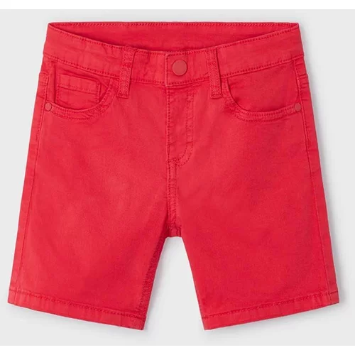 Mayoral Dječje kratke hlače boja: crvena, podesivi struk