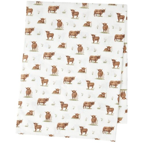 Catherine Lansfield Bombažen namizni prt 137x229 cm Angus Highland Cow &amp;ndash; Slike