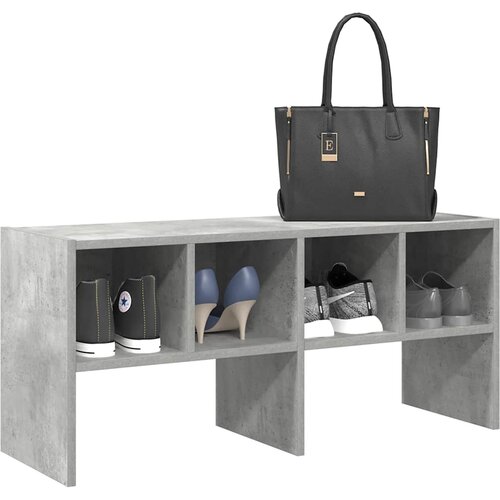 VidaXL Stalak za cipele koji se može složiti beton sivi 89,5x30x40 cm Slike
