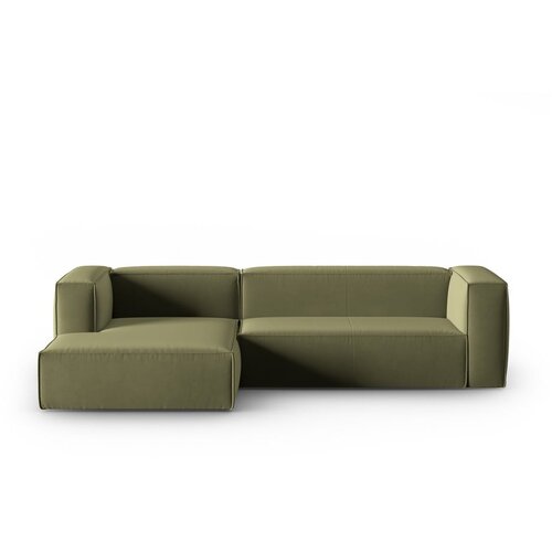 Cosmopolitan Design Zelena žametna kotna sedežna garnitura Mackay &amp;ndash; Slike