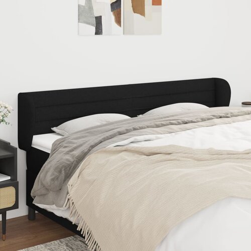 vidaXL Uzglavlje s ušima crni 183x23x78/88 cm od tkanine Cijene
