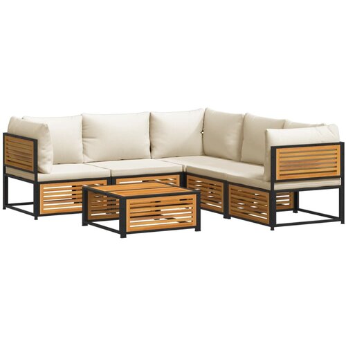  6-dijelna set vrtnih sofa s jastucima masivno bagremovo drvo Slike