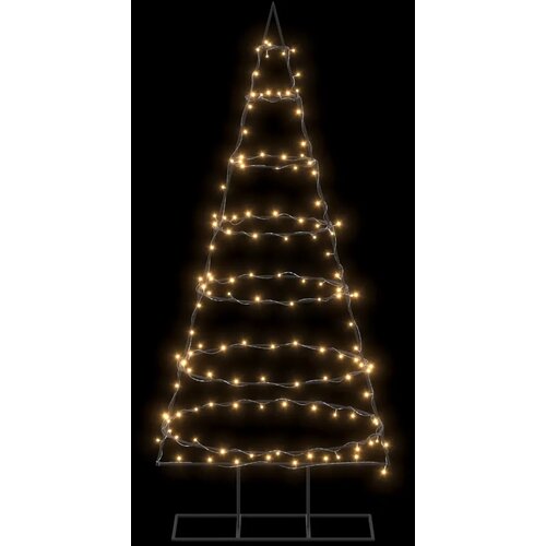  Metalno božićno drvce sa stalkom KUOPIO 180 cm Topla bijela - 180 cm Crna s LED svjetlima Slike