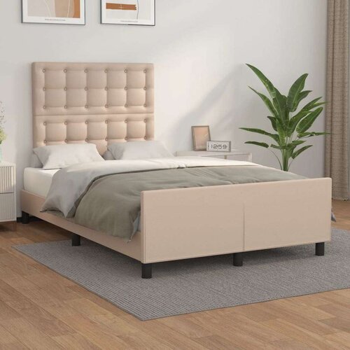  Okvir za krevet boja cappuccina 120x200 cm umjetna koža Slike