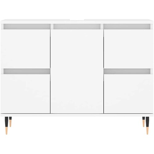  Kupaonski ormarić bijeli 80 x 33 x 60 cm od konstruiranog drva Slike