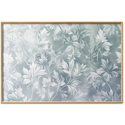  Plakat - Worn Floral Patterns in Muted Turquoises 60x40 Zlatni okvir Slike