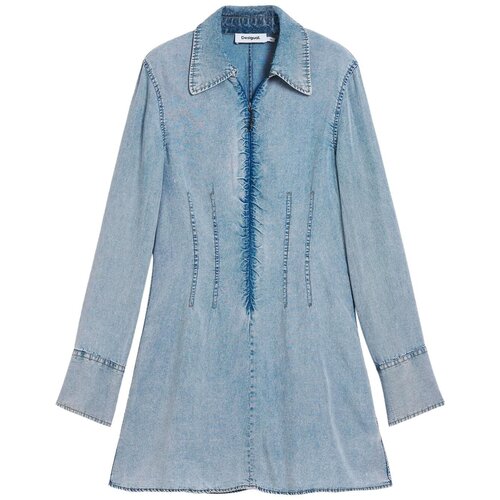 Desigual Dolga srajca moder denim Cene