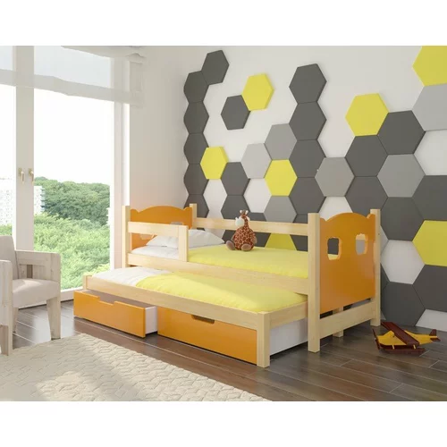 ADRK Furniture Krevet Campos 75x180 cm s dodatnim ležajem - bijela
