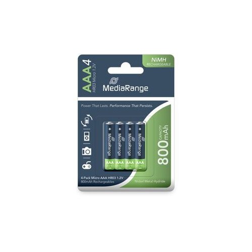 Mediarange polnilne baterije, akumulator NiMH, Micro AAA | HR03 | 1.2V, 4 kom Cene