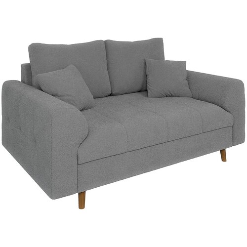 Ropez Siva sofa od boucl&amp;eacute; tkanine 150 cm Ariella &amp;ndash; Slike