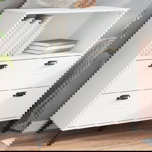 VidaXL Regal za knjige VIKEN bijeli 80 x 40 x 90 cm konstruirano drvo Slike