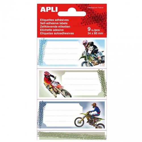 Apli Mini nalepke &scaron;olske-motorji 81 x 36 mm za ročno pisanje, 9 kos, (21289134) Cene