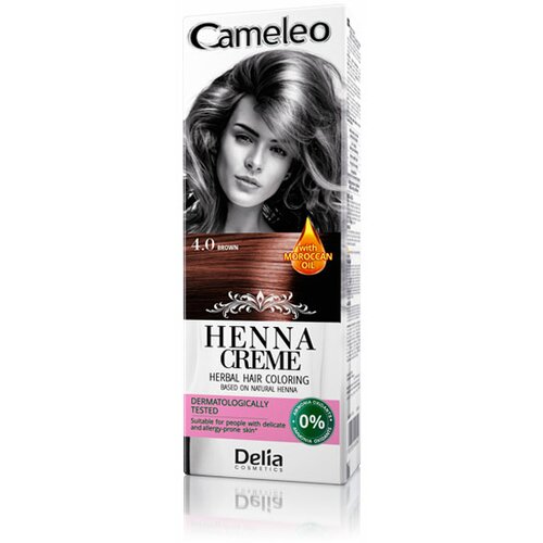 Delia farba za kosu bez amonijaka na bazi prirodne kane 4.0 Slike