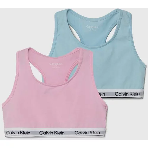 Calvin Klein Underwear Otroški športni modrček 2-pack roza barva