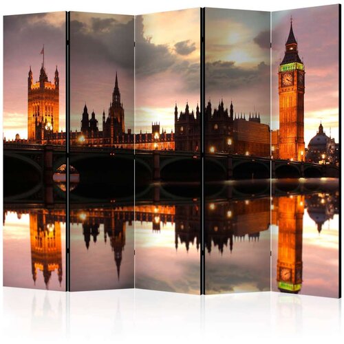  Paravan u 5 dijelova - Big Ben in the evening London II [Room Dividers] 225x172 Slike