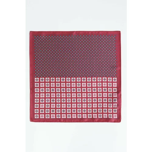 ALTINYILDIZ CLASSICS Men's Claret Red Patterned Handkerchief