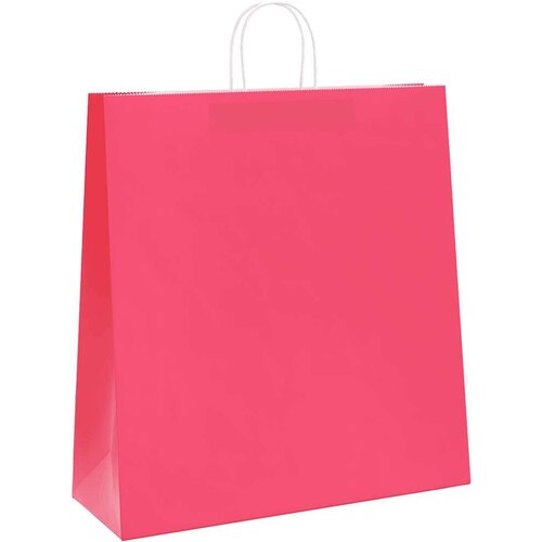  Papirnate vrećice 250 kom s ručkama ružičaste 45x17x48 cm Slike
