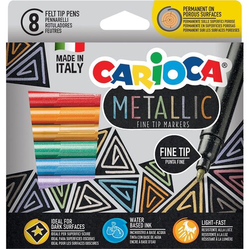  Metallic Fine Felt Tip Pens - 8 kos. Cene