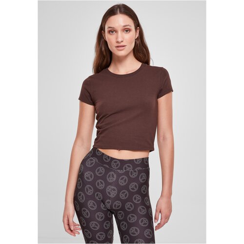 UC Curvy Ladies Stretch Jersey Cropped Tee brown Slike