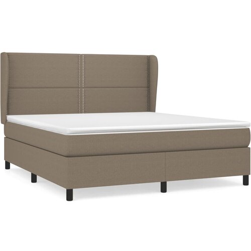 vidaXL Krevet s oprugama i madracem smeđesivi 160x200 cm tkanina Cijene